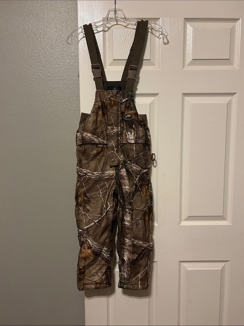 Kids Redhead Waterproof Camo Bib Overalls - Brown Realtree Style small
